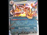 a close up of a pokemon card on a black background