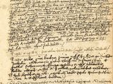 un vieux manuscrit avec de l'écriture