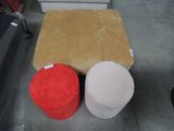 two stools that are sitting next to each other on the floor