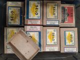 a lot of boxes that are sitting in a bin