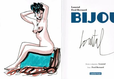 un dessin représentant une femme en bikini assise sur une chaise