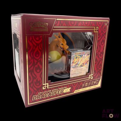 a box with a figurine of a dog inside of it
