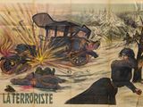 une image représentant l'affiche d'un film, avec une femme au premier plan et une voiture à l'arrière-plan