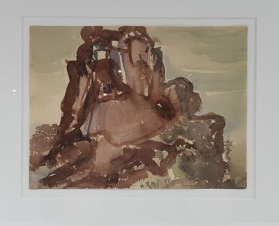 une image d'un tableau représentant un homme à cheval