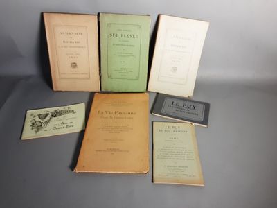 AUVERGNE, HAUTE-LOIRE. Divers ouvrages brochés dont "La vie …