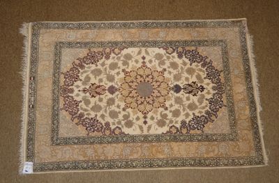 a rug on the floor with a tag on it