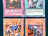 four different pokemon cards with different designs on them