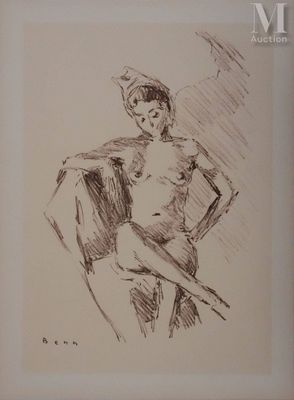 BENN (1905-1989) Nu au châle, 1948