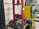 a picture of a workbench in a garage with tools on it