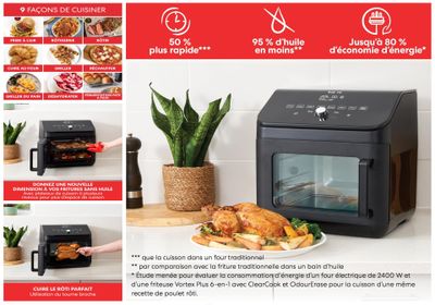 Instant Vortex Plus 13 L - four et friteuse XXL 9-en-1 (griller, rôtir