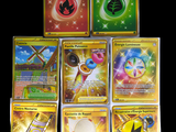 a lot of cards that are sitting on a table