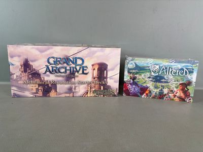 a couple of games sitting on top of a table next to each other