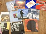 a lot of records on the floor on the floor
