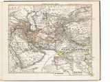 une vieille carte de l'Asie du Moyen-Orient et de l'Asie du Moyen-Orient