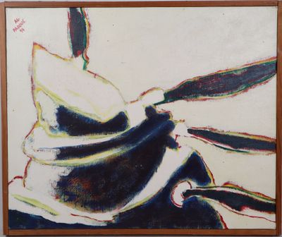 a picture of a painting on the wall of a room