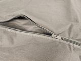 close up of a zippered bag with a zipper on the inside