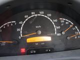 a close up of a speedometer in a car