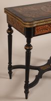 Table à jeux en bois noirci et marqueterie de type Boulle en… (photo 4)