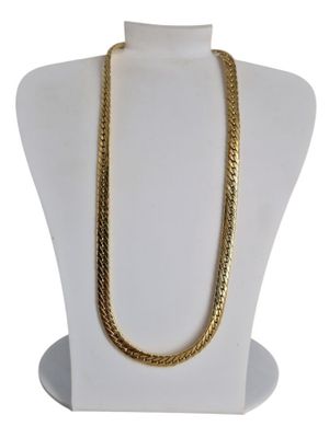 Collier en or à maille plate entrelacée, L. - Photo 1