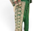 an image of a mannequin with a green jacket and green pants