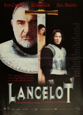 an old movie poster of a man with a sword in front of him