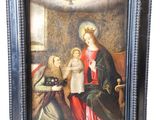 une image représentant un tableau de la Vierge à l'Enfant avec une colombe