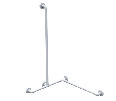white over the door towel holder with two hooks on a white background