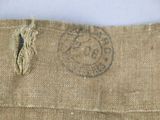 a close up of a piece of cloth with a stamp on it