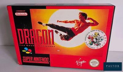 dragon the video game box for the nintendo super nintendo