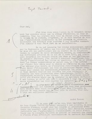 an old document with a handwritten letter on it and a picture of an airplane