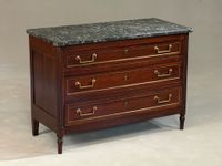 Commode en acajou et placage d'acajou ouvrant par trois tiro… (photo 3)