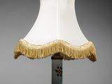 an image of a table lamp with a white shade on top of it