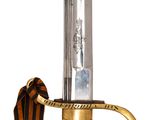 an image of a close up of a sword on a white background