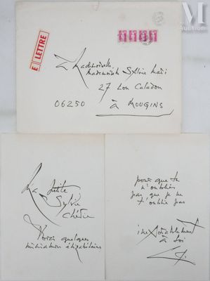 MATHIEU Georges (1921-2012) Lettre manuscrite, 1993