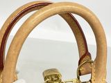 louis vuitton monogramet speedy mm bag in brown and tan