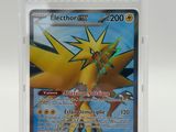 a close up of a pokemon card in a plastic case