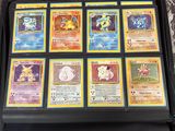 a lot of pokemon cards in this case
