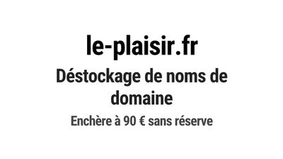 Nom de domaine le-plaisir.fr. Catégorie: Gastronomie.