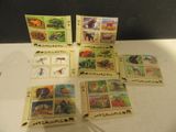 a lot of stamps that are on a table