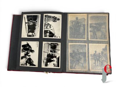 un livre ouvert avec des images de personnes et d'animaux