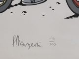an image of a drawing of a man riding a motorcycle
