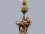 a lamp that is sitting on top of a table