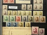 an old picture of a collection of stamps with military men on them