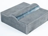 an image of a metal box with a blue tape on it