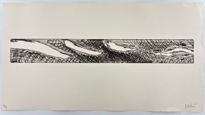 a black and white drawing of a snake on a piece of paper