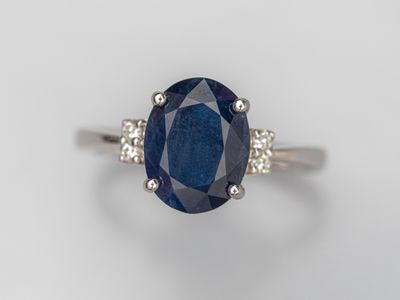 a sapphire and diamond ring