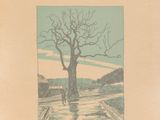 the cover of a book with a picture of a tree in the background