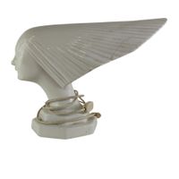 Lampe buste en céramique représentant une femme de profil