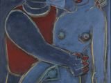 une image représentant un tableau où l'on voit deux personnes s'étreindre