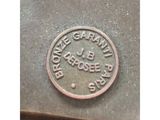 an image of a close up of a coin on a table